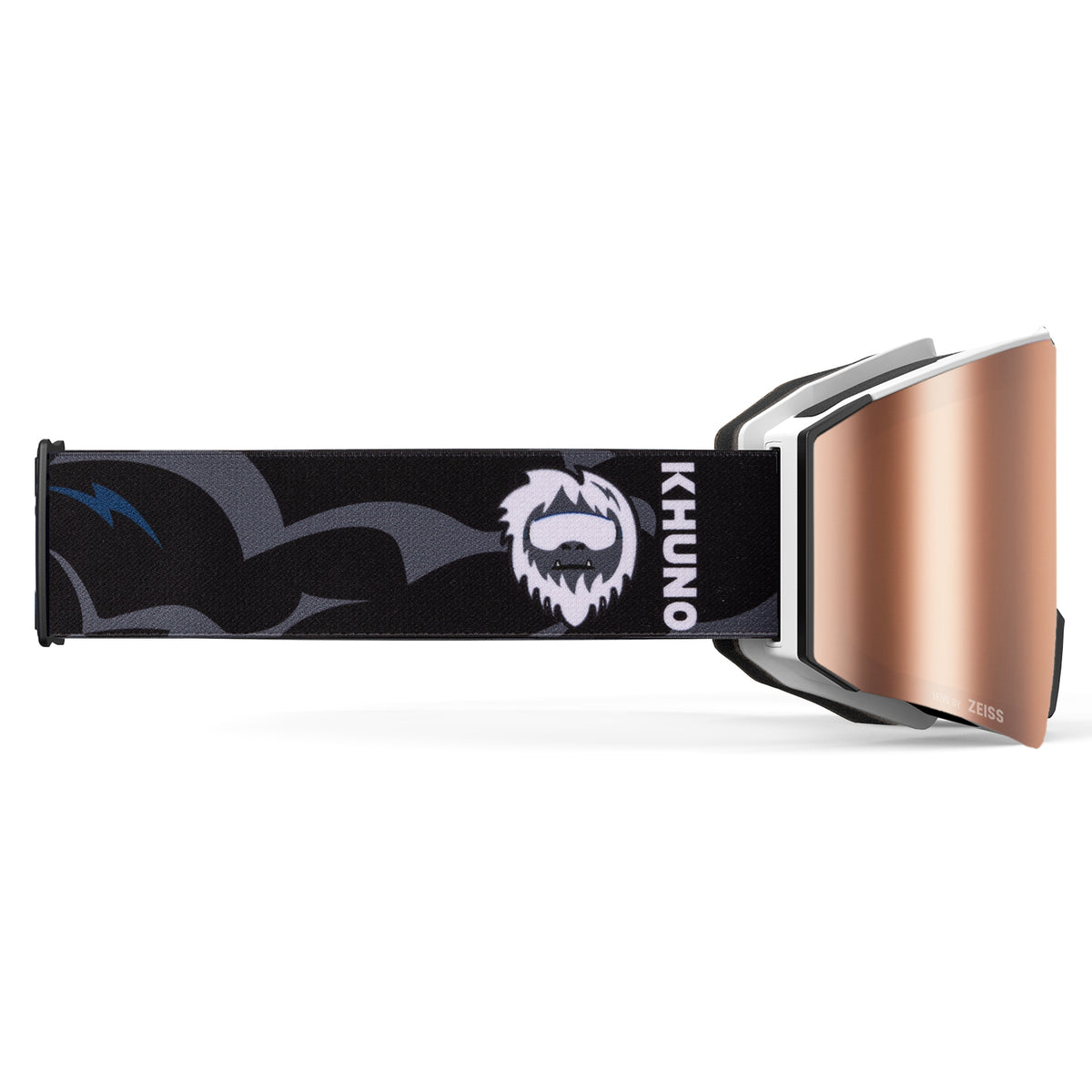 KHUNO NIMBUS Cylindrical Snow Goggles Dual ZEISS Lenses Dark Thunder