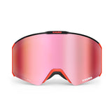 KHUNO NIMBUS Cylindrical Snow Goggles Dual ZEISS Lenses - Red Flash