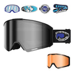 KHUNO NIMBUS Cylindrical Snow Goggles Dual ZEISS Lenses - Velcor
