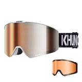 KHUNO NIMBUS Cylindrical Snow Goggles Dual ZEISS Lenses - Dark Thunder