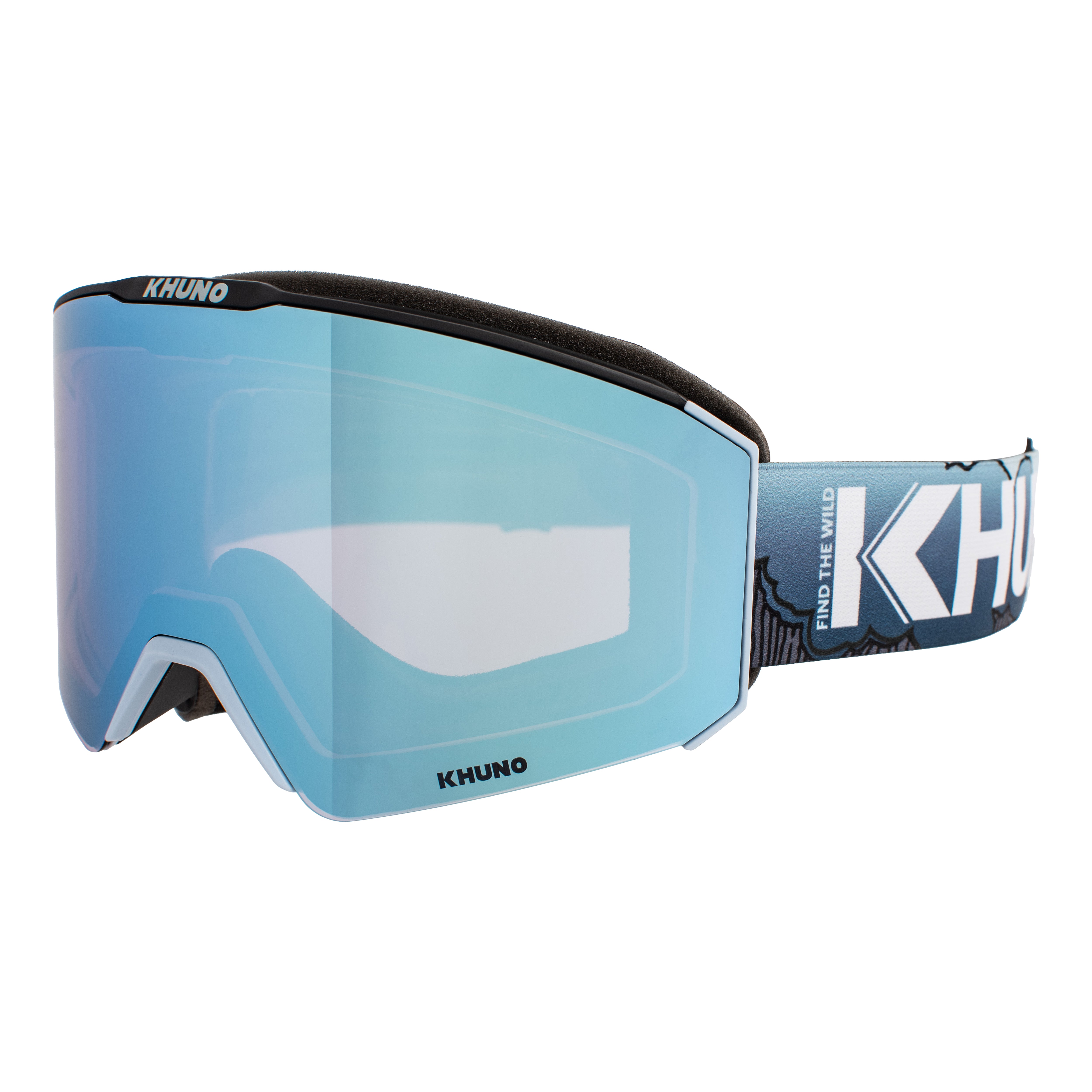 ski goggles zeiss KHUNO NIMBUS Cylindrical Snow Goggles Dual ZEISS Lenses - Rainstorm - M/L - S2 Lens