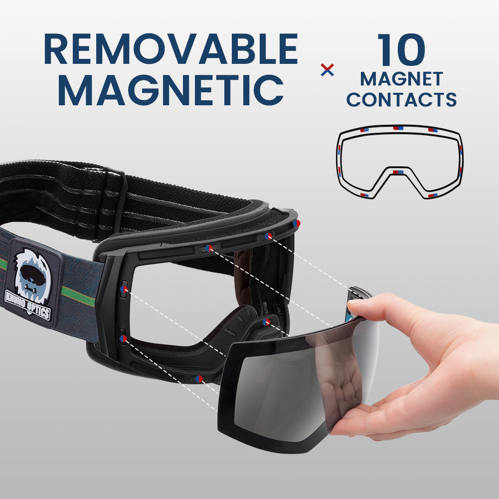 KHUNO Jaeger Series Snow Goggles - Ski & Snowboard Goggles
